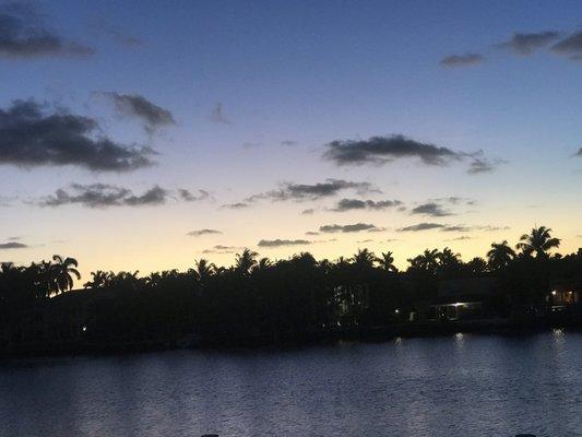 Beautiful sunset from the patio