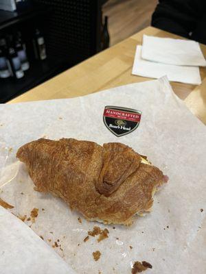 Deluxe Breakfast Sandwich on a huge croissant. I ate half the croissant before I realized I hadn't taken a pix of it first.