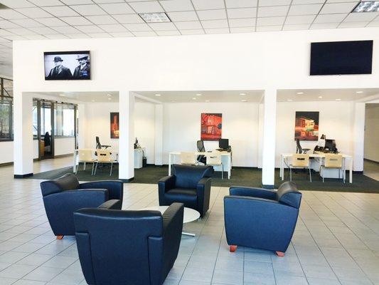 South County lounge interior seating.