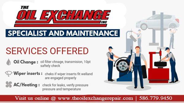 The Oil Exchange and Repair