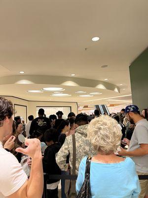 The line to get in on day 2.