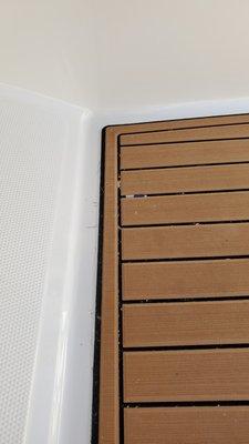 They did not clean up after their installation.