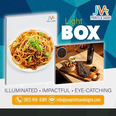 Beautiful Light Box with Back lit Vinyl Print included
