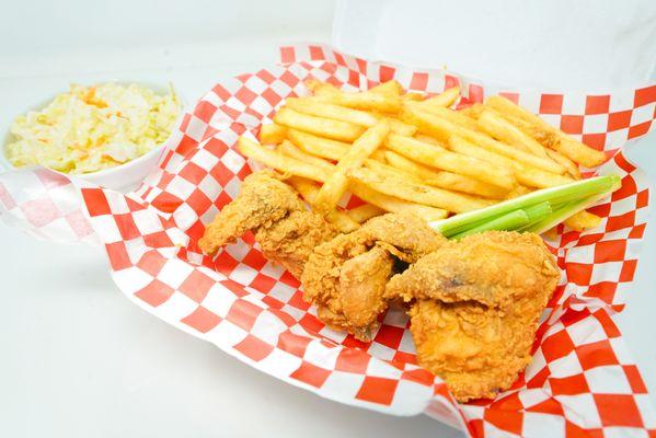 FRIED CHICKEN (marinated with chicken seasoning and fried)