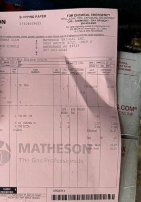 Less than two years, and now the price has gone up from $33 for 5 pound CO2 tank to over $50