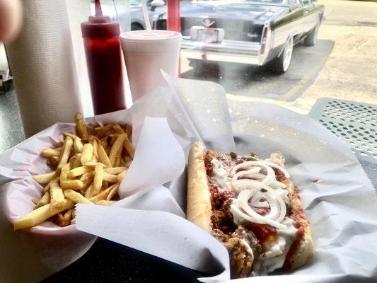 One of my favorite places for a real Italian breaded Steak Sandwich