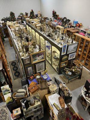 This shows part of our back end of the store with everything imaginable organized by type.