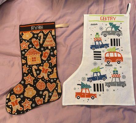 Gingerbread Christmas stocking done correctly, car one not