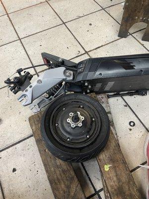 Cambiando el inner tube antes