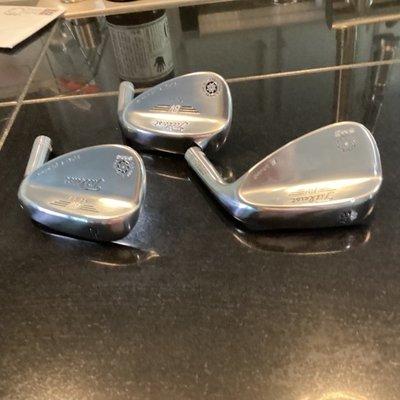 10 year old Vokey Wedges re-groved and re-chromed--looked very used before they were redone by the Iron Factory