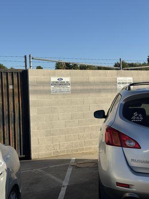 Clear customer parking sign where I was parked and was told it's employee parking all of a sudden.