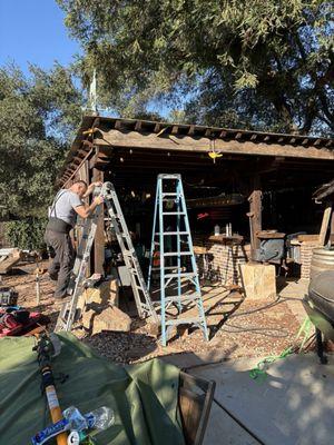 Outdoor entertainment area.