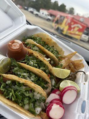 Tacos w/handmade tortillas (fresh, not store bought)