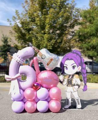 Balloon Stack and Cut Out Character