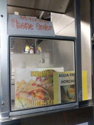 Phone number and menu