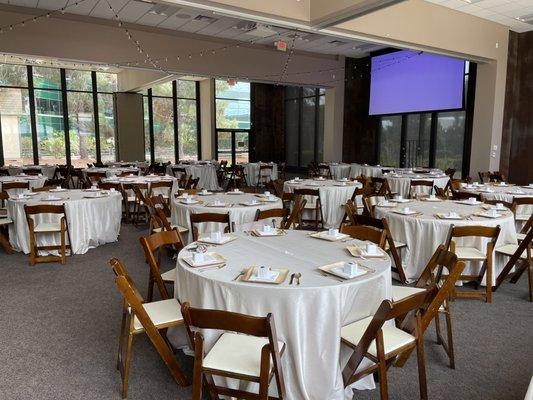 Good Samaritan's event space, Roetter Hall. It can be open, as pictured here, or divided up into five rooms.