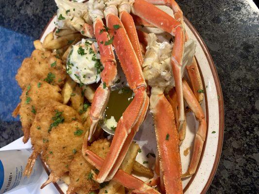 2lb crab legs and 5 fried shrimp- $31.99, great price compared to other local places!