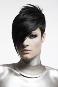 Short haircut w/longer top