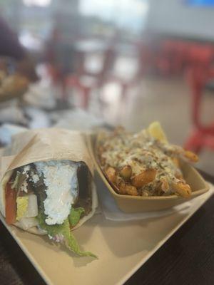 Gyro and feta fries