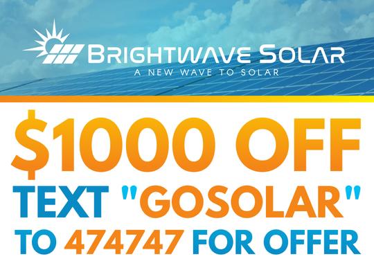 $1000 OFF Text GoSolar to 474747