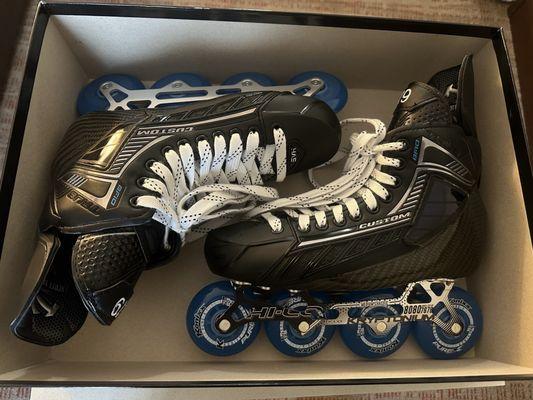 True SVH custom inline hockey skates from Monkey Sports.