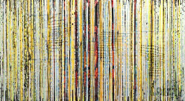 'Adaptation' mixed media painting by Hermann Lederle