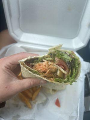 Cajun salmon wrap