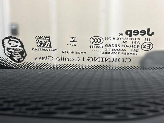 Gorilla glass 3x rock/chip resistant