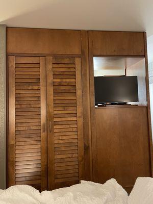 TV and closet situation