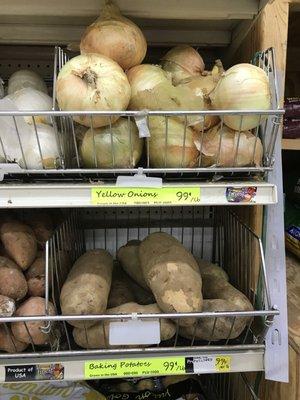 Biggest onions & potatoes I've Ever Seen!!!!