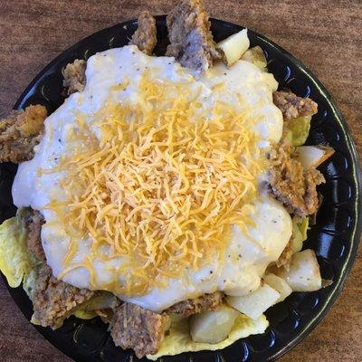 Osco breakfast with country fried steak! Yummmm!!