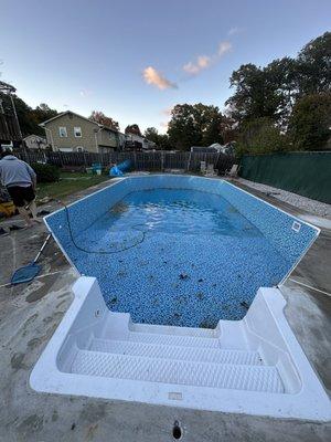 In-Ground Fiberglass Step Replacement & Vinyl Liner Replacement