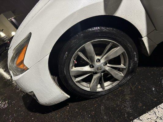 flat tire once i was home