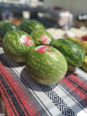 Fresh watermelon from vendor at spaces 117 & 118