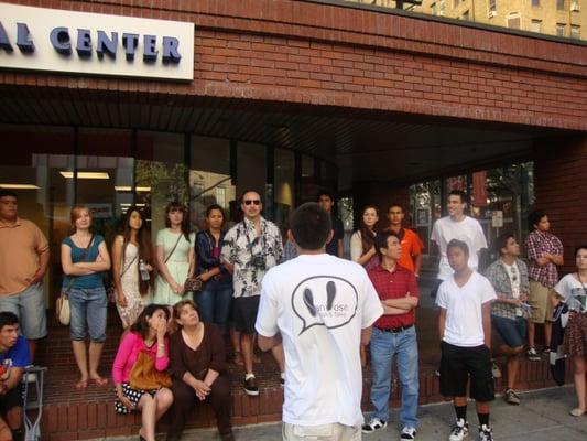 We joined a big crowd on the Adobe to Adobe Tour