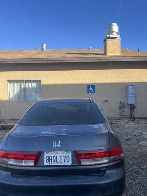 Worship team member illegally parked in handicapped parking