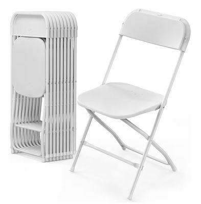 White Plastic folding chair