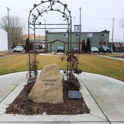 Garden trellis at the entrance on Chestnut