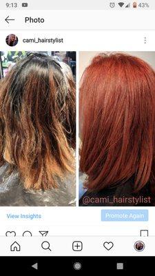 Copper hair color