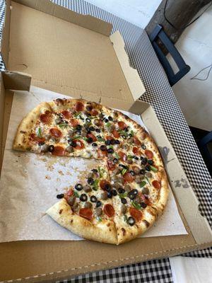 The special blend pizza