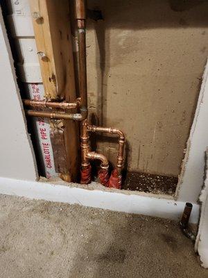 Performed leak detection. Found leak in wall and repaired.