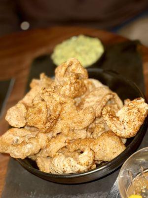 Chicharrones with the guac