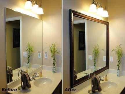 Are your bathroom mirrors just not that appealing to you anymore? Bring a little pizazz to your home by adding a frame.