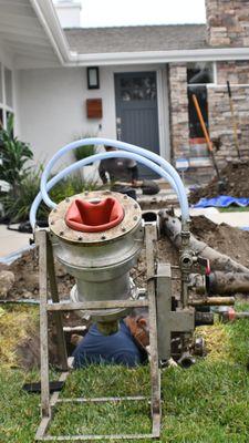 Technicians doing C.I.P.P. Lining at a home.