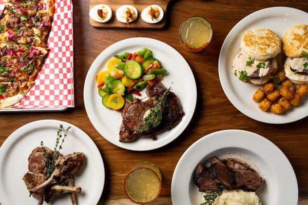 Enjoy one of our entrees and indulge in our variety of craft cocktails.