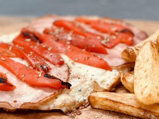 Chicken Milanese with Jamon & Morrones