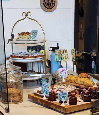 Baked goods. No chance to have fave toast dish, no fave cookies, just a mocha from upbeat, beautiful counter staff (11/18/23)