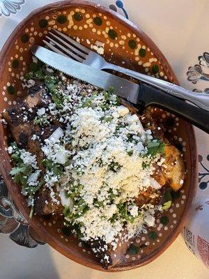 Enchiladas de pollo picosas