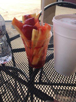 Fresh Fruit w/ lemon + chamoy