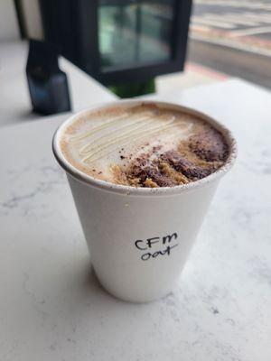 Hot campfire mocha latte